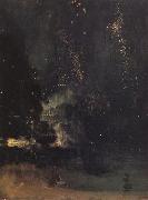 James Abbott McNeil Whistler Nocturne in Black and Gold:The Falling Rocket oil painting reproduction